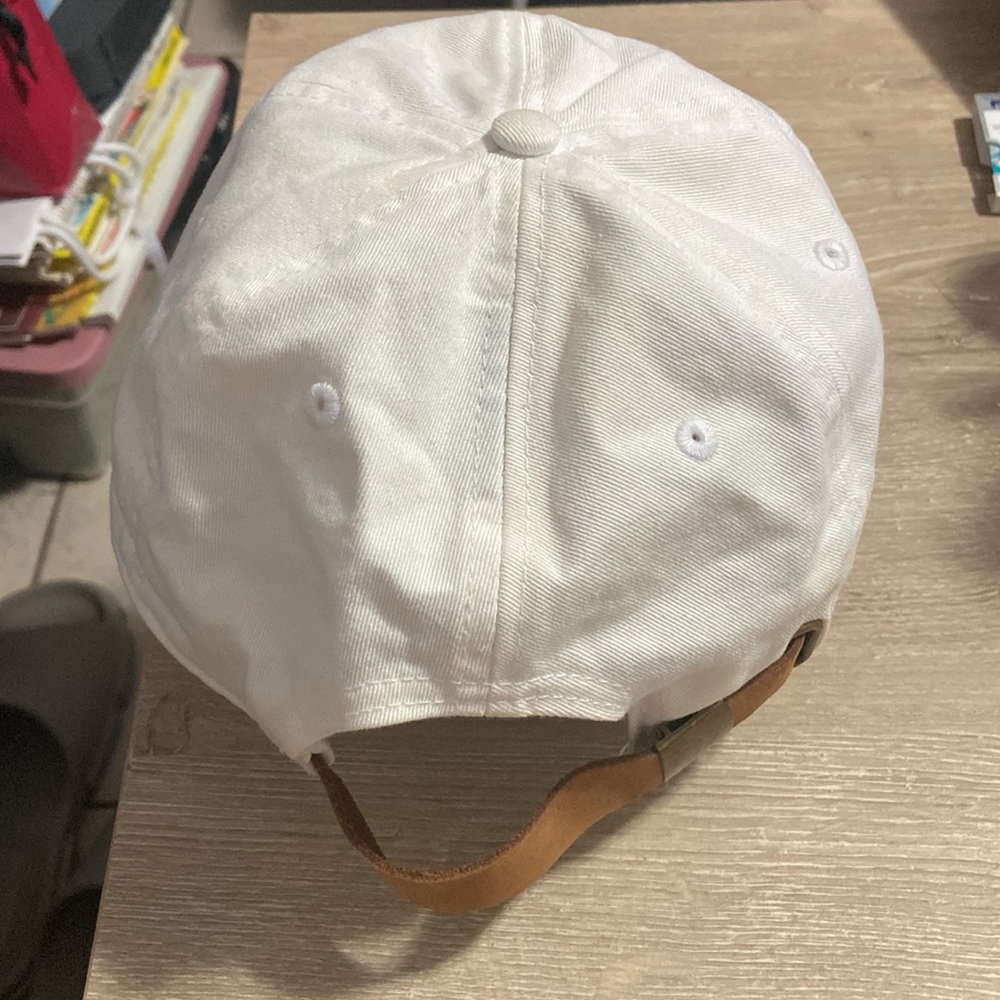 SixHundredFour White Cap with Black Embroidered Designer Tag - Picture 3 of 11